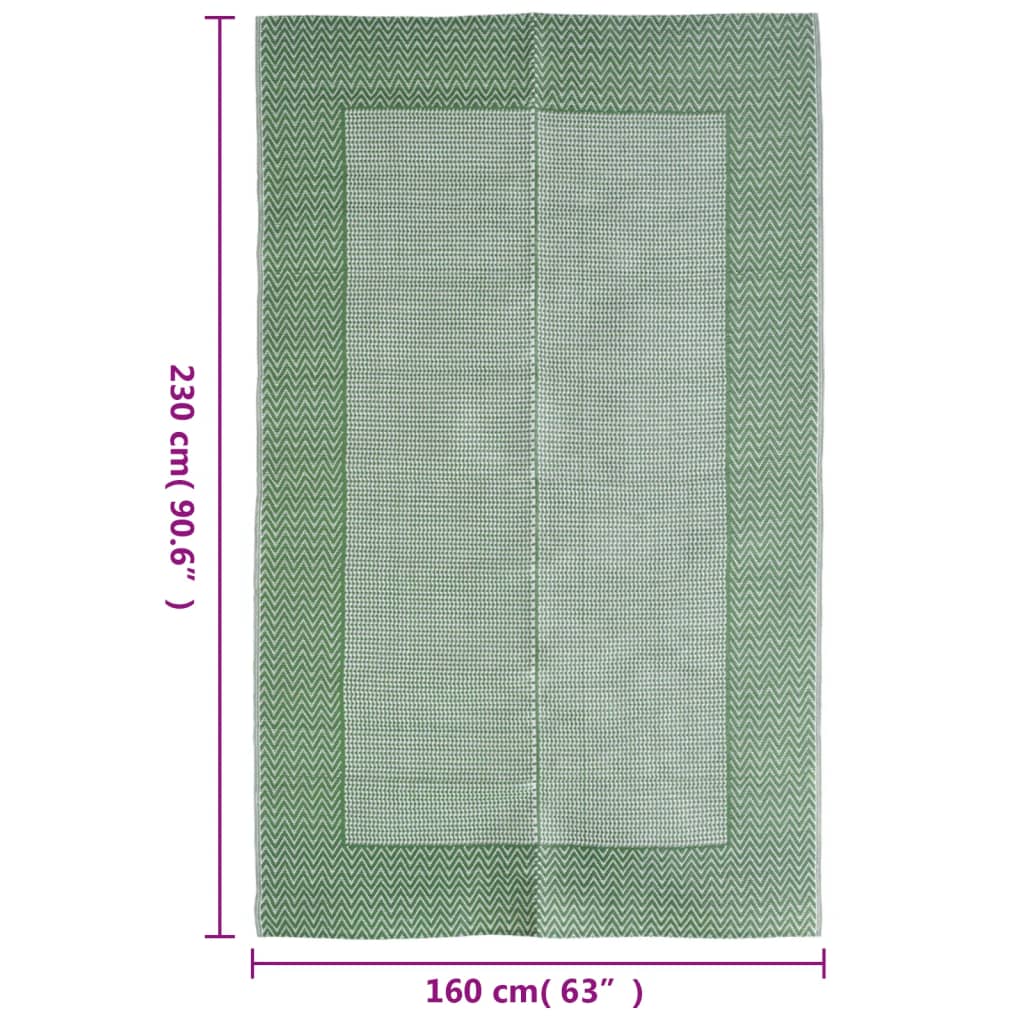 Tapete de exterior 160x230 cm ARAKIL PP verde