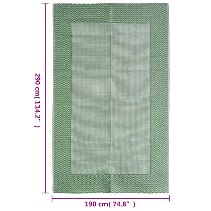 Tapete de exterior 190x290 cm ARAKIL PP verde