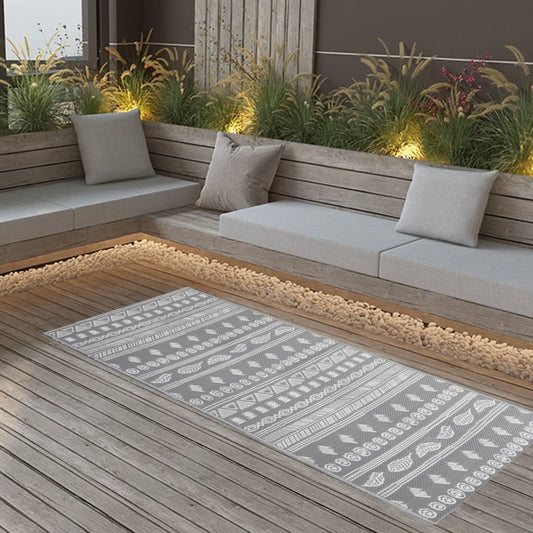 Tapete de exterior 80x150 cm ARAKIL PP cinzento