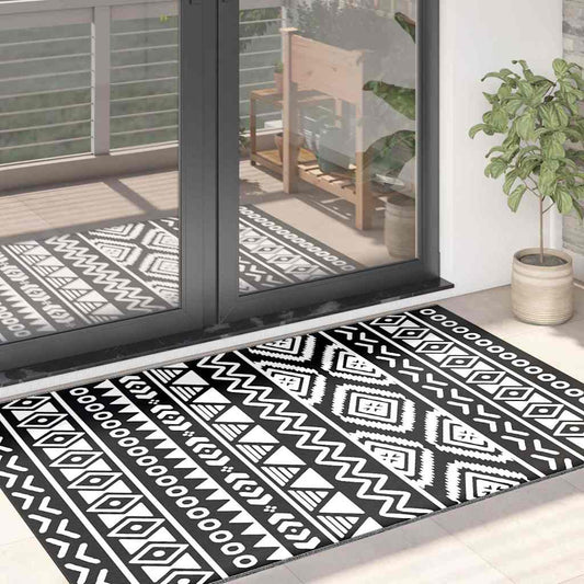 Tapete de exterior 120x180 cm ARAKIL PP preto