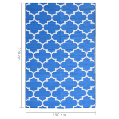 Tapete de exterior 190x290 cm ARAKIL PP azul