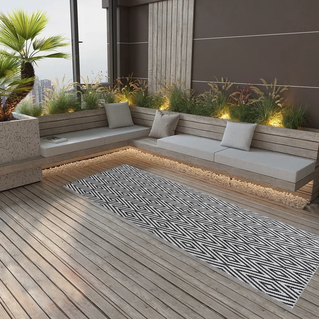 Tapete de exterior 80x250 cm ARAKIL PP preto