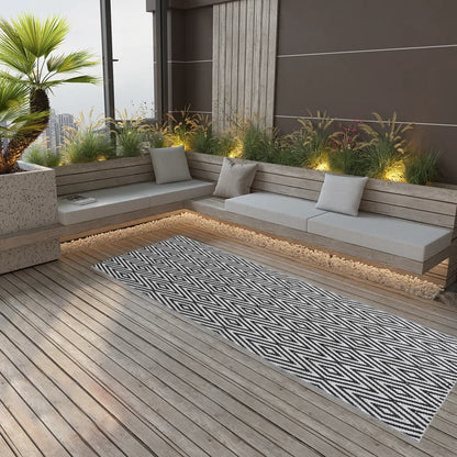 Tapete de exterior 80x250 cm ARAKIL PP preto