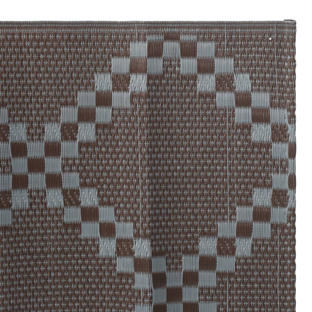 Tapete de exterior 80x250 cm ARAKIL PP Castanho