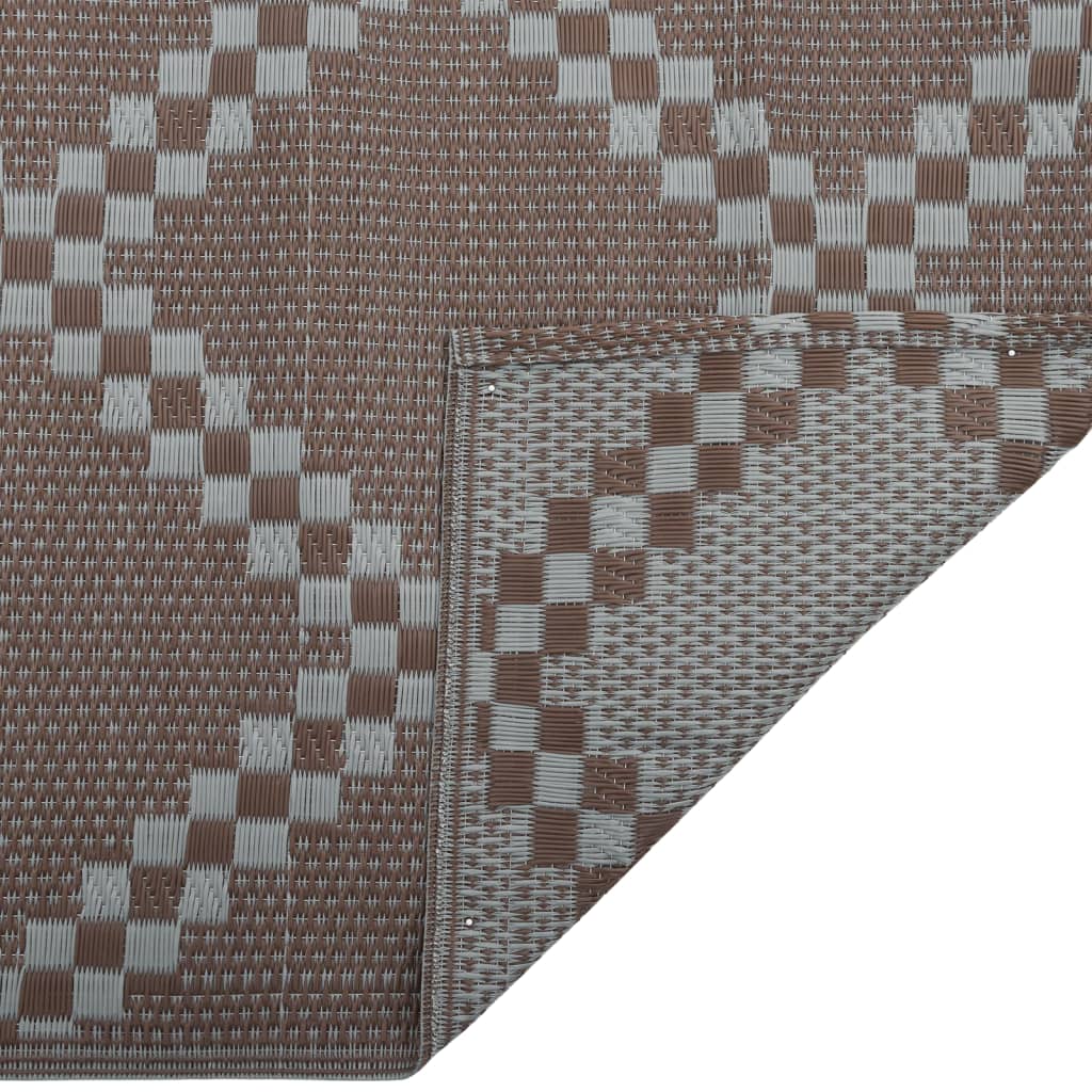 Tapete de exterior 80x250 cm ARAKIL PP Castanho