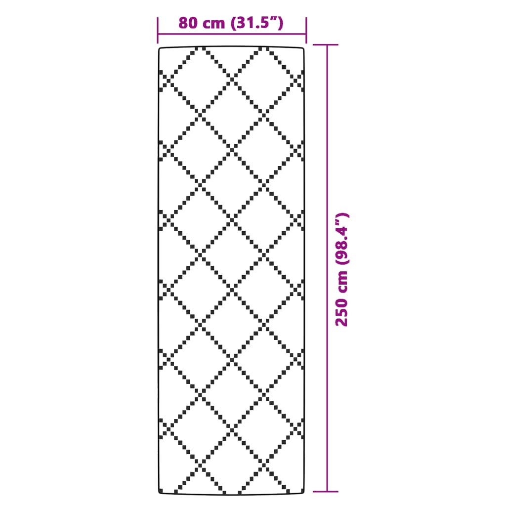 Tapete de exterior 80x250 cm ARAKIL PP Castanho