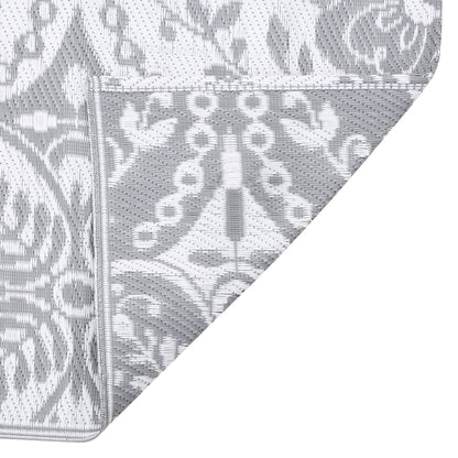 Tapete de exterior 140x200 cm ARAKIL PP cinzento-claro