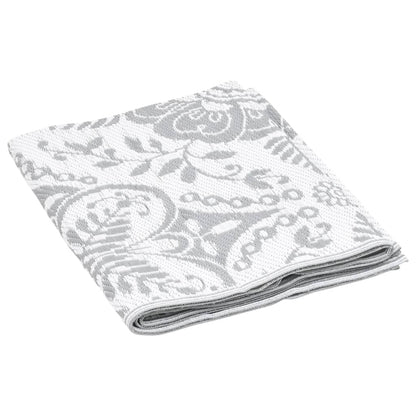 Tapete de exterior 140x200 cm ARAKIL PP cinzento-claro