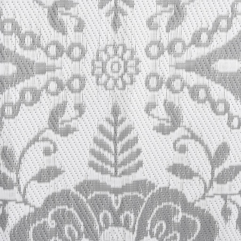 Tapete de exterior 140x200 cm ARAKIL PP cinzento-claro