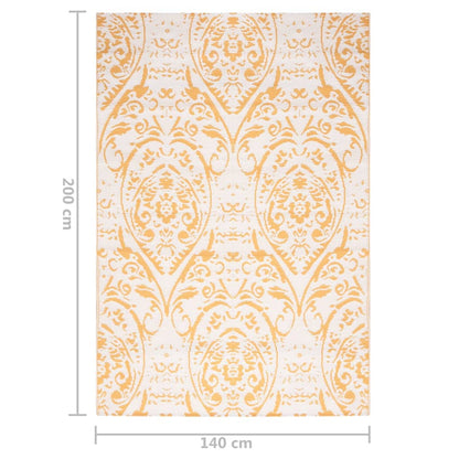 Tapete de exterior 140x200 cm ARAKIL PP amarelo