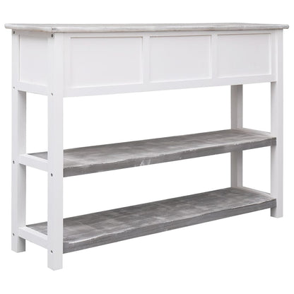 Aparador 108x30x76 cm madeira paulownia maciça cinzento