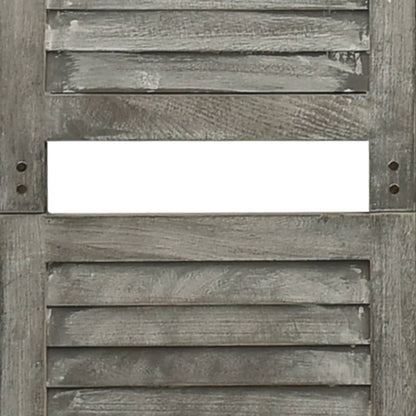 Biombo com 3 painéis 106,5x166 cm madeira maciça cinzento