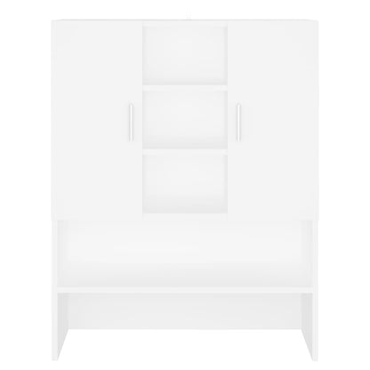 Armário para máquina de lavar roupa branco