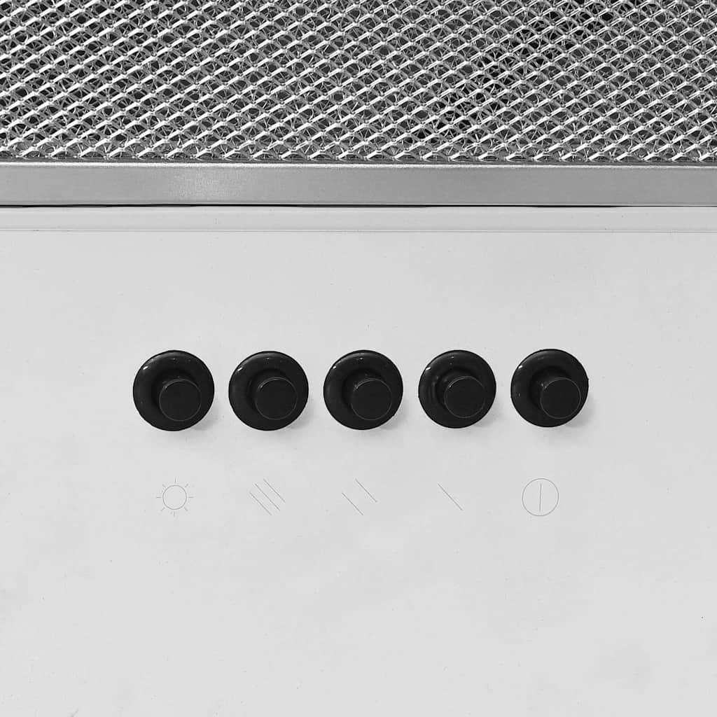 Exaustor de parede 60cm aço inoxidável e vidro temperado branco