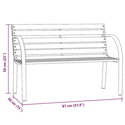 Banco de jardim p/ crianças 81 cm madeira abeto chinês cinzento
