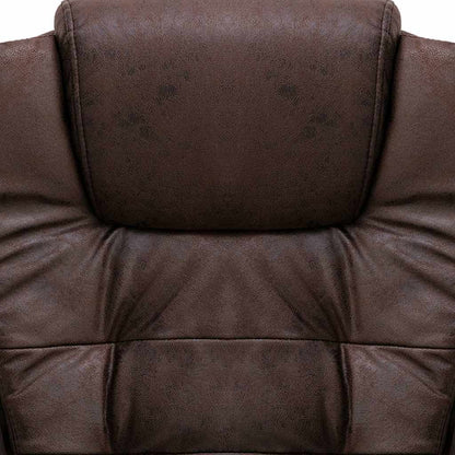 Cadeira massagens escritório couro artificial castanho-escuro