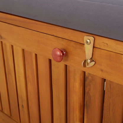 Banco de arrumação c/ almofadão 170 cm madeira de acácia maciça