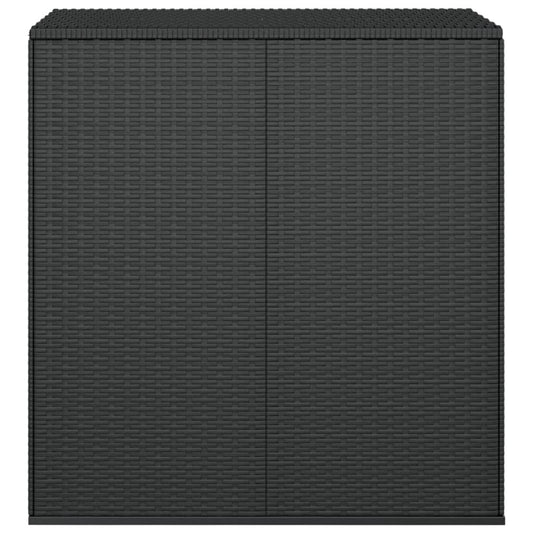 Caixa para almofadões de jardim 100x49x103,5 cm vime PE preto