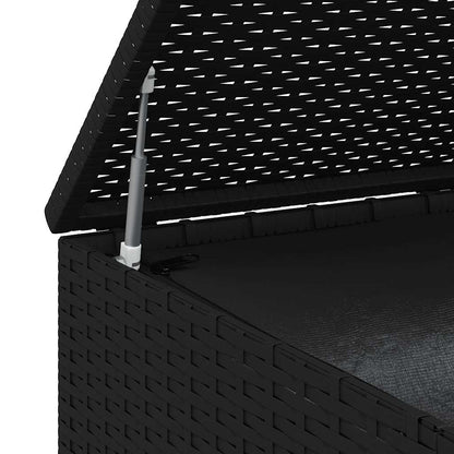Caixa para almofadões de jardim 100x97,5x104 cm vime PE preto