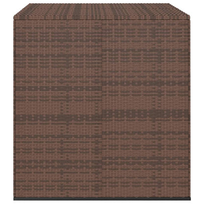Caixa para almofadões de jardim 100x97,5x104cm vime PE castanho