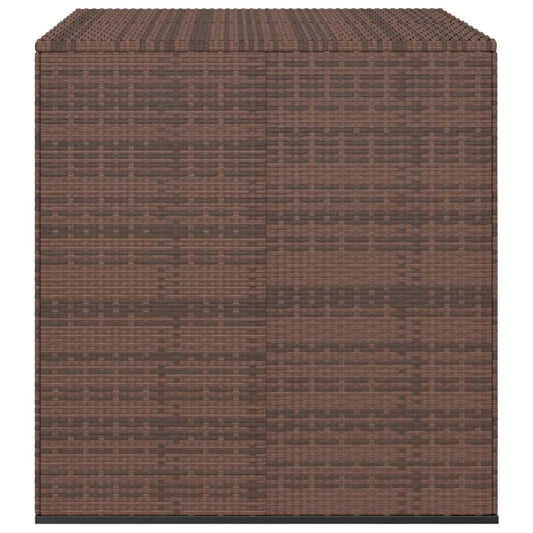 Caixa para almofadões de jardim 100x97,5x104cm vime PE castanho