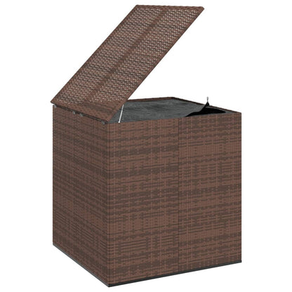 Caixa para almofadões de jardim 100x97,5x104cm vime PE castanho