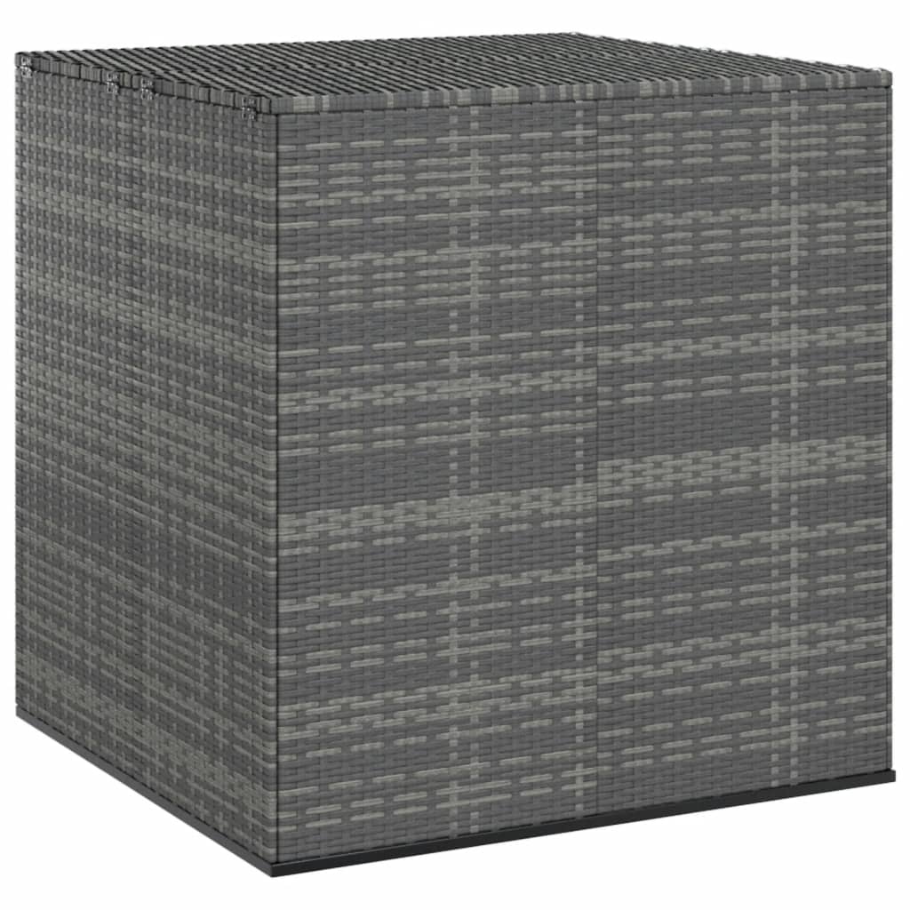 Caixa para almofadões de jardim 100x97,5x104cm vime PE cinzento