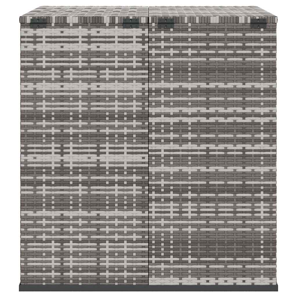 Caixa para almofadões de jardim 100x97,5x104cm vime PE cinzento