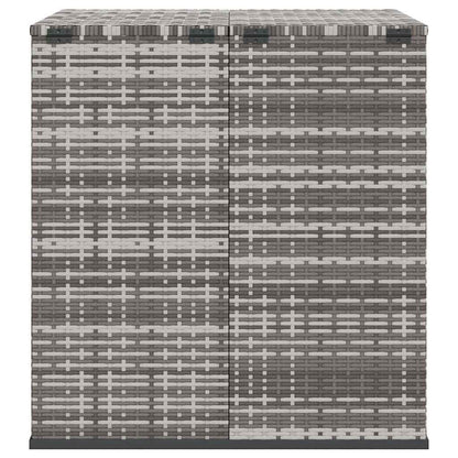 Caixa para almofadões de jardim 100x97,5x104cm vime PE cinzento