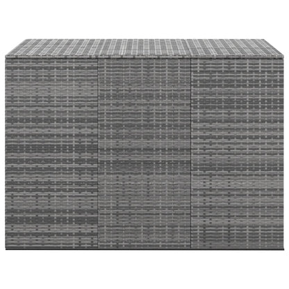 Caixa para almofadões de jardim 145x100x103 cm vime PE cinzento