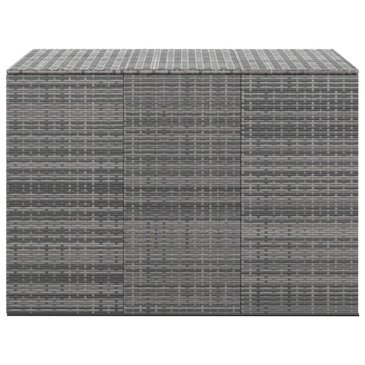 Caixa para almofadões de jardim 145x100x103 cm vime PE cinzento