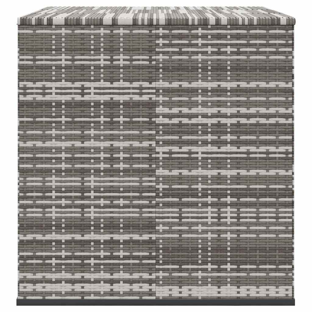 Caixa para almofadões de jardim 145x100x103 cm vime PE cinzento