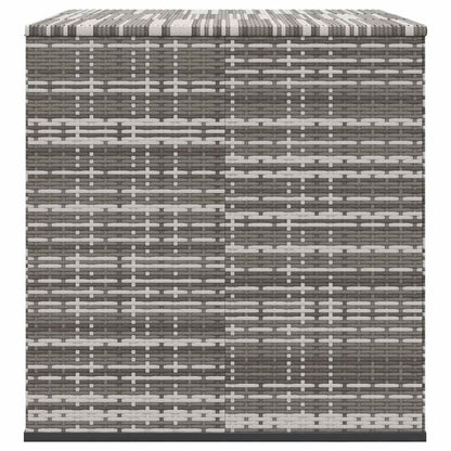 Caixa para almofadões de jardim 145x100x103 cm vime PE cinzento