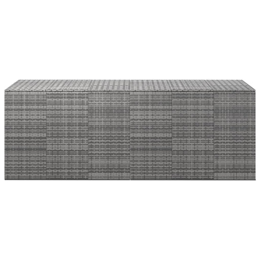 Caixa p/ almofadões de jardim 291x100,5x104 cm vime PE cinzento