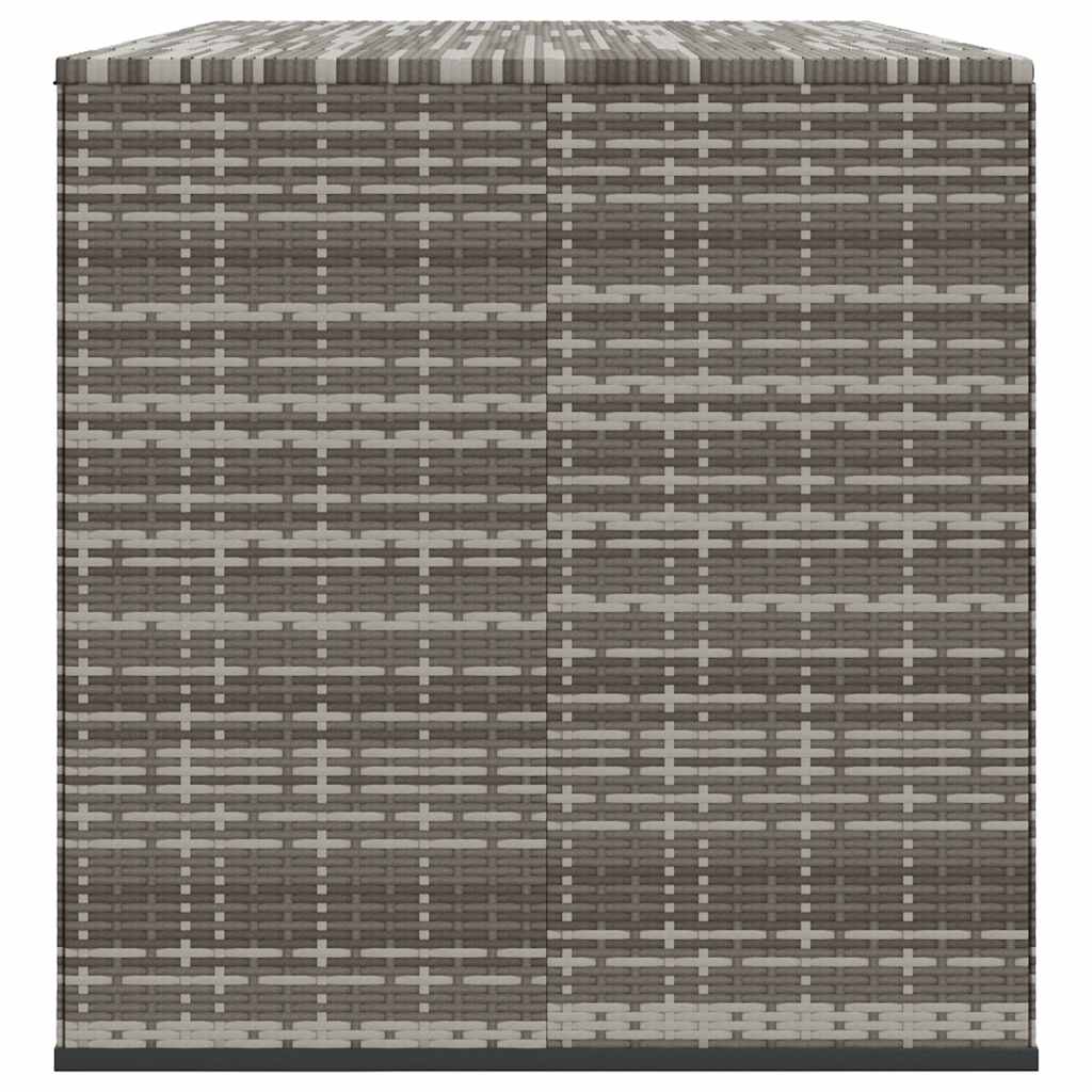 Caixa p/ almofadões de jardim 291x100,5x104 cm vime PE cinzento