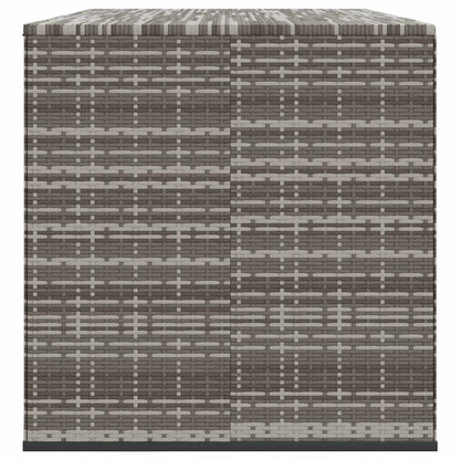 Caixa p/ almofadões de jardim 291x100,5x104 cm vime PE cinzento