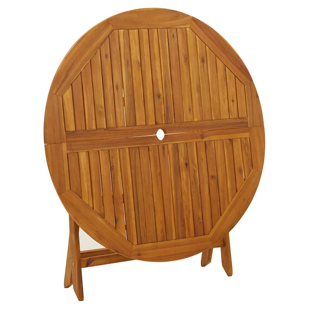 Mesa de jardim dobrável 110 cm madeira de acácia maciça
