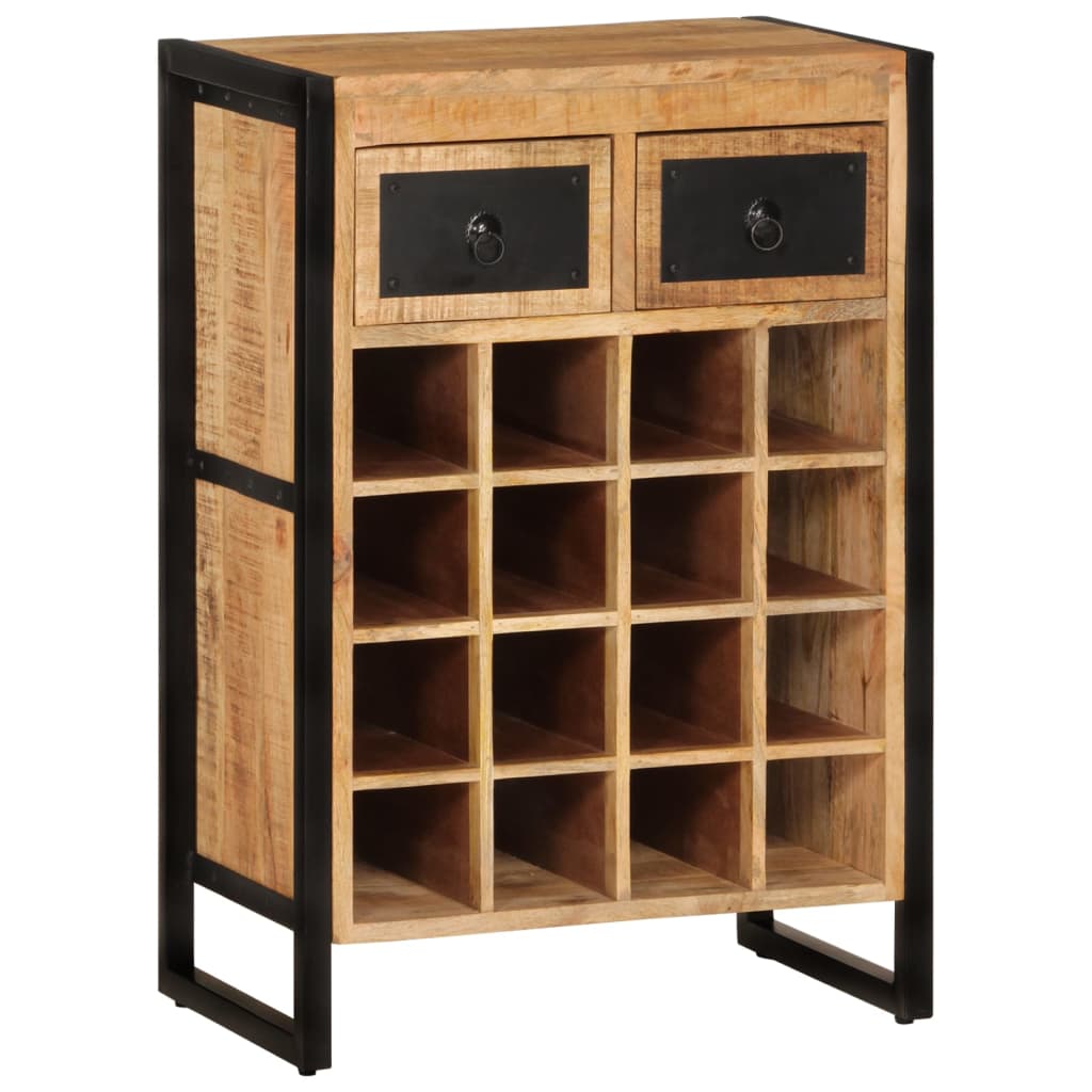 Garrafeira para 16 garrafas madeira de mangueira maciça