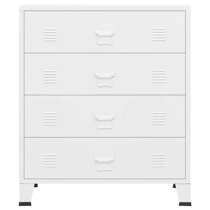 Cómoda industrial 78x40x93 cm metal branco