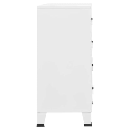 Cómoda industrial 78x40x93 cm metal branco