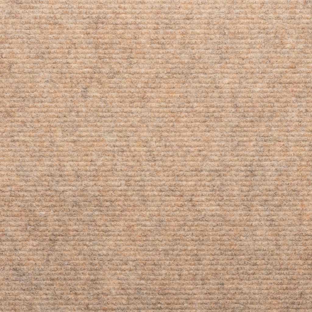 Tapetes de escada adesivos 15 pcs 56x17x3 cm bege