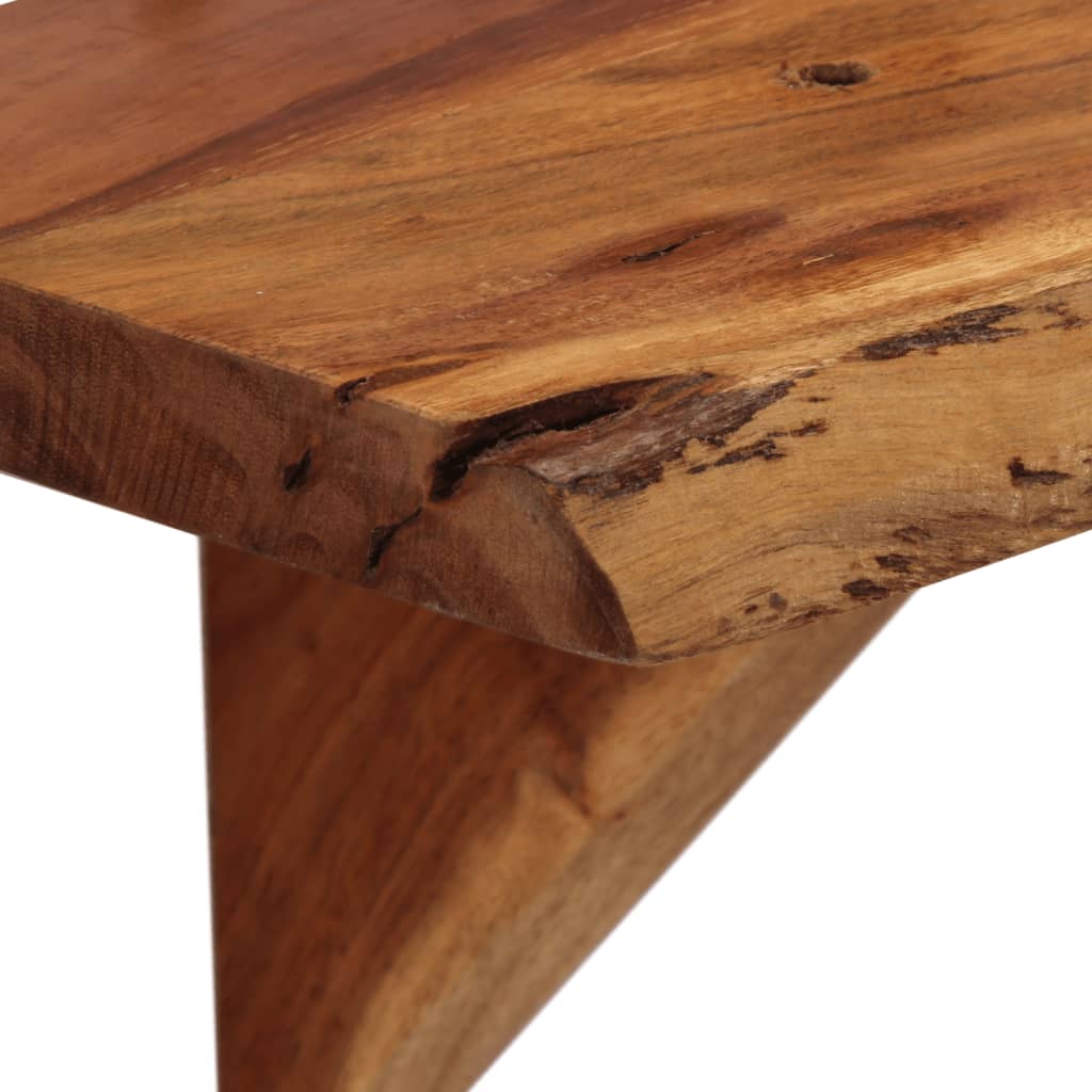 Prateleiras parede 2 pcs 110x20x18 cm madeira de acácia maciça