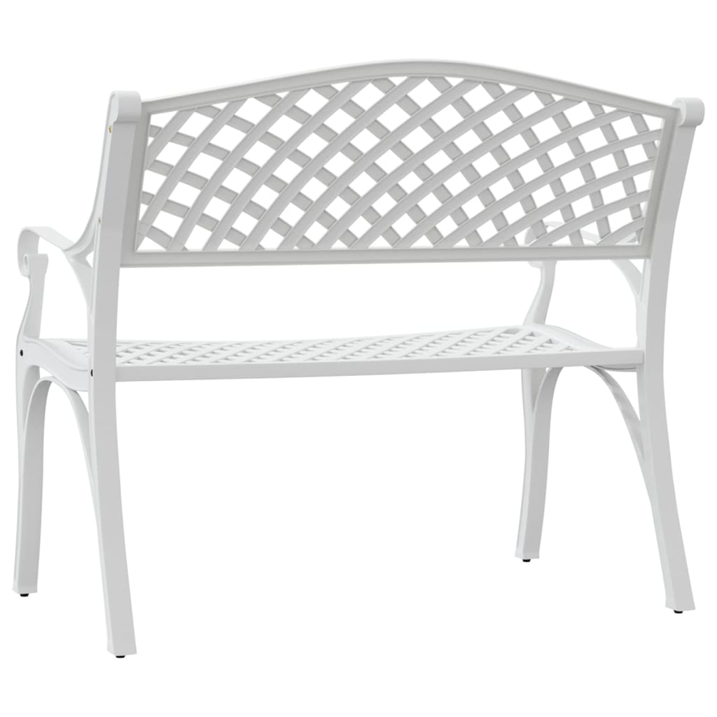 Banco de jardim 102 cm alumínio fundido branco