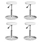 Cadeiras de jantar 4 pcs couro artificial branco
