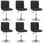 Cadeiras de jantar 6 pcs couro artificial preto