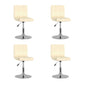 Cadeiras de jantar giratórias 4 pcs tecido cor creme