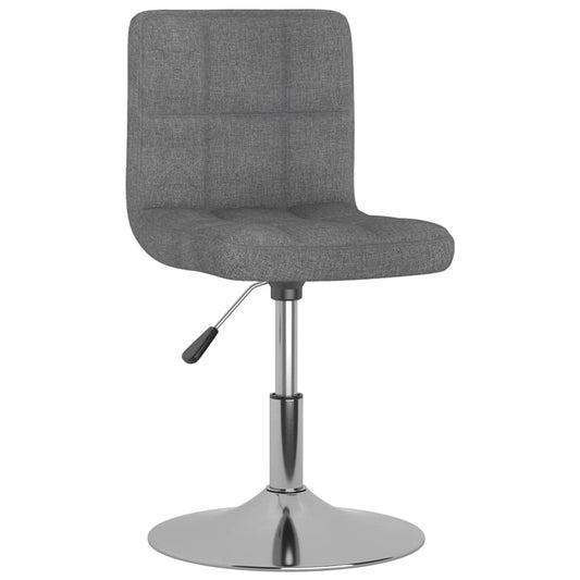 Cadeiras de jantar giratórias 6 pcs tecido cinzento-claro