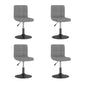 Cadeiras de jantar giratórias 4 pcs veludo cinzento-claro