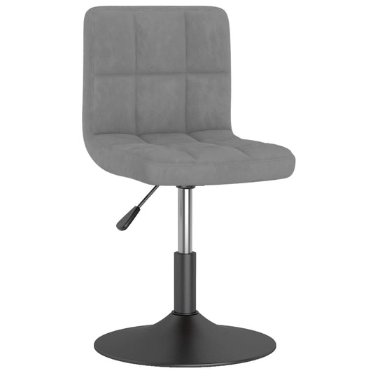 Cadeiras de jantar giratórias 4 pcs veludo cinzento-claro
