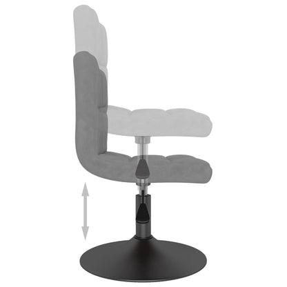 Cadeiras de jantar giratórias 6 pcs veludo cinzento-claro